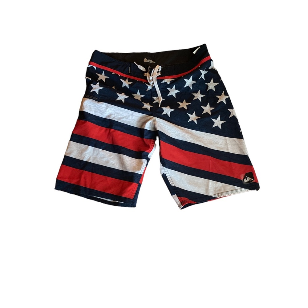 Quicksilver American Flag Board Shorts Size 32